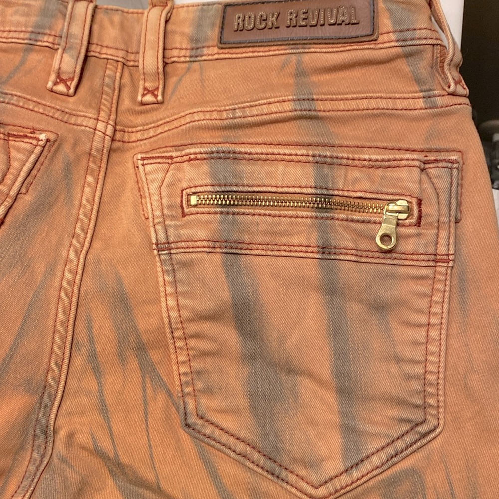 Rock Revival Moto jeans, straight leg, “Ivan” size 30